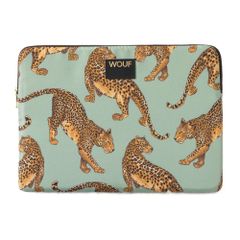 Wouf Daily Laptop Hülle 15-16 Zoll - Laptop Sleeve - Emerald Leopard