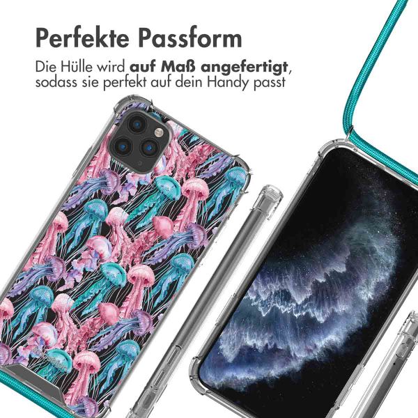 imoshion Design Hülle mit Band Apple iPhone 11 Pro - Jellyfish Watercolor