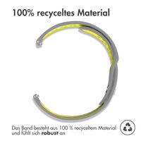 imoshion Silikon-Sportarmband -   Universelle 18 mm Anschluss - Grey & Yellow
