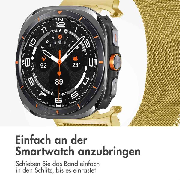 imoshion Magnetisches Milanaise Armband für das  Samsung Galaxy Watch Ultra (2024/2025) - Gold