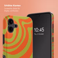 Selencia Vivid Rückabdeckung mit MagSafe iPhone 16 - Wavy Swirl Orange Fern
