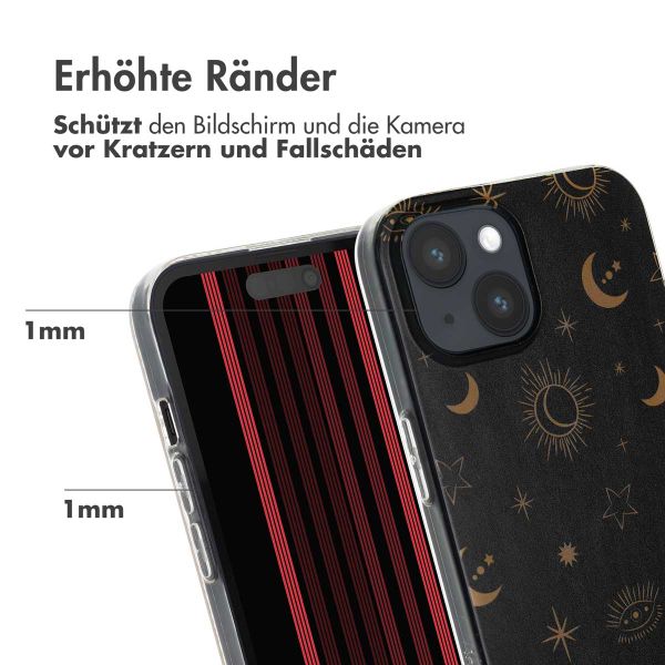 imoshion Design Hülle Apple iPhone 15 - Sky Black Transparent