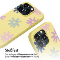 imoshion Silikonhülle design mit Band für das iPhone 16 Pro - Yellow Flower Distance