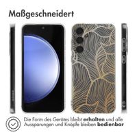 imoshion Design Hülle Samsung Galaxy S23 FE - Golden Leaves Transparent