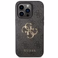 Guess 4G Metal Logo Back Cover Apple iPhone 14 Pro - Grau