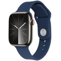 imoshion Geflochtenes Silikonarmband für das  Apple Watch Series 1 t/m 11 / SE / Ultra (44/45/46/49 mm) - Dunkelblau