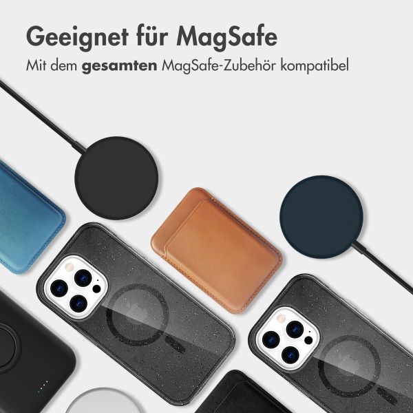 imoshion Sparkle Back Cover mit MagSafe für das Apple iPhone 13 Pro - Glitzer Schwarz