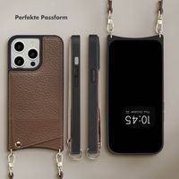Selencia Nova HandyHülle mit Kordel und Kartenhalter Apple iPhone 14 Pro - Mocha Brown