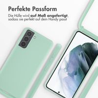 imoshion Silikonhülle mit Band für das Samsung Galaxy S21 - Mintgrün