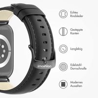 imoshion Klassisches Lederarmband für die Apple Watch Series 1 bis 9 / SE (38/40/41 mm) | Series 10 (42 mm) - Schwarz