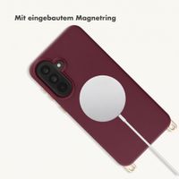 Selencia Rivièra Backcover mit MagSafe mit abnehmbaren Haken Samsung Galaxy A36 / A56 - Bold Burgundy
