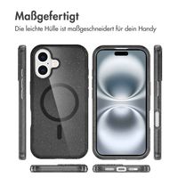 imoshion Sparkle Back Cover mit MagSafe für das Apple iPhone 16 - Glitzer Schwarz