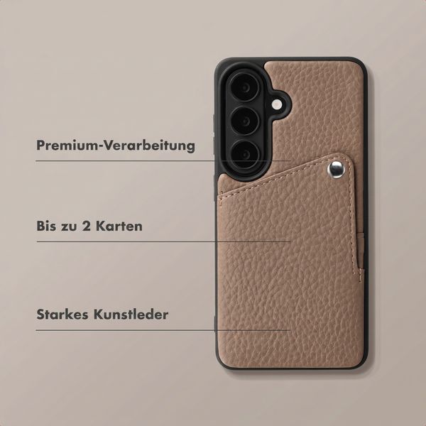 Selencia Riva Back Cover mit Kartenfach Samsung Galaxy S26 - Mocha Brown