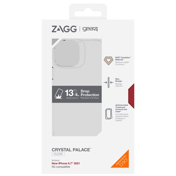 ZAGG Crystal Palace Case iPhone 13 Pro Max - Transparent