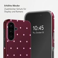 Selencia Vivid Back Cover Samsung Galaxy A57 (5G) - Happy Dots Burgundy