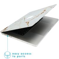 imoshion Design Laptop Cover für das MacBook Pro 16 Zoll (2021 / 2023 M3 chip / 2024 M4 chip) - A2485 / A2780 / A2991 / A3186 / A3403 - White Marble