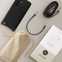 Selencia Nova HandyHülle mit Kordel und Kartenhalter Samsung Galaxy A57 (5G) - Schwarz