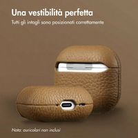 Accezz Echtleder Case  Apple Airpods 4 - Taupe