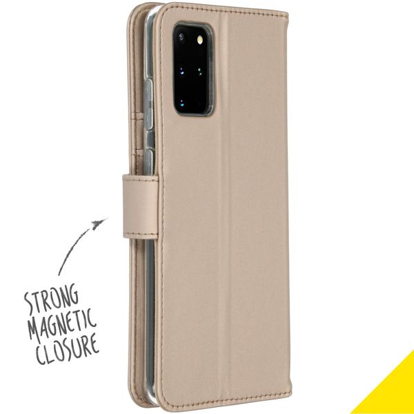 Accezz Wallet TPU Klapphülle Gold für das Samsung Galaxy S20 Plus