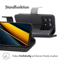 imoshion Luxuriöse Klapphülle für das Xiaomi Poco X6 Pro - Schwarz