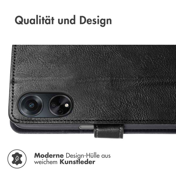 imoshion Luxuriöse Klapphülle für das Oppo A98 - Schwarz