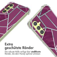 imoshion Design Hülle mit Band Samsung Galaxy A34 (5G) - Bordeaux Graphic