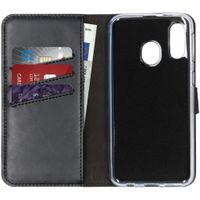 Selencia Echtleder Klapphülle Samsung Galaxy A40 - Schwarz