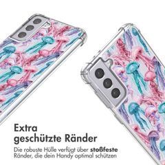 imoshion Design Hülle mit Band Samsung Galaxy S21 - Jellyfish Watercolor
