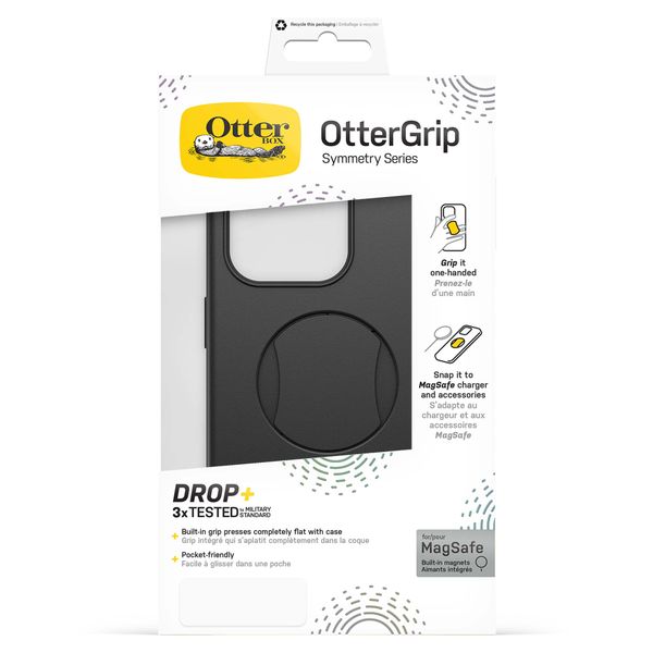 OtterBox Otter + Pop Symmetry Backcover für das Apple iPhone 15 Pro - Schwarz