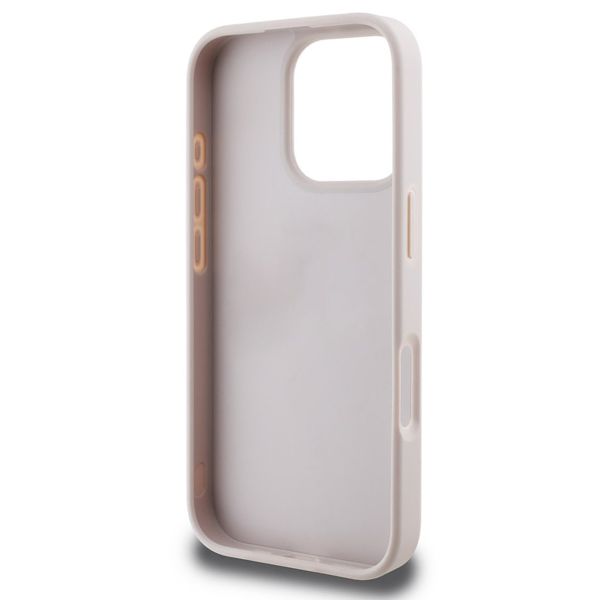 Guess Bottom Stripe 4G Back Cover für das iPhone 16 Pro Max - Rosa