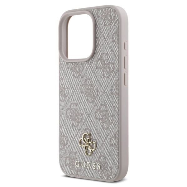 Guess 4G Metal Logo Back Cover MagSafe für das iPhone 16 Pro Max - Rosa