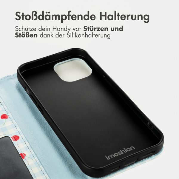 imoshion Design Klapphülle Apple iPhone 14 - Cherry Check
