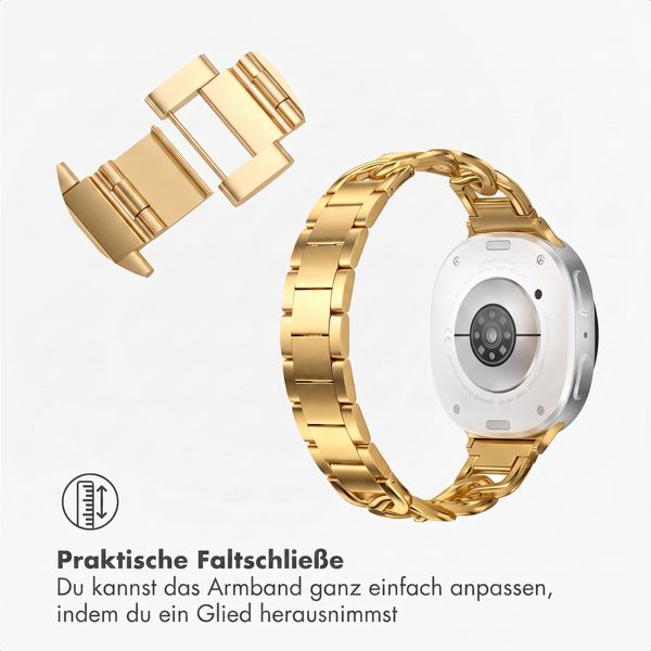 Selencia Chain Armband für Samsung Galaxy Watch 9 (40/44mm) / Watch 8 (40/44mm) / Classic (46mm) - Gold