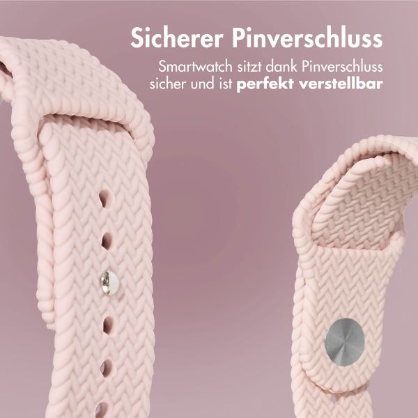 imoshion Geflochtenes Silikonarmband für das  Apple Watch Series 1 t/m 11 / SE / Ultra (44/45/46/49 mm) - Rosa
