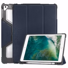 Accezz Rugged Trifold Klapphülle Apple iPad 6 (2018) 9.7 Zoll / iPad 5 (2017) 9.7 Zoll / Air 2 (2014)/Air 1 (2013) - Dunkelblau