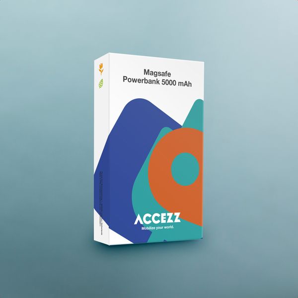 Accezz Kevlar Powerbank 5.000 mAh - MagSafe und Qi2 - Schwarz