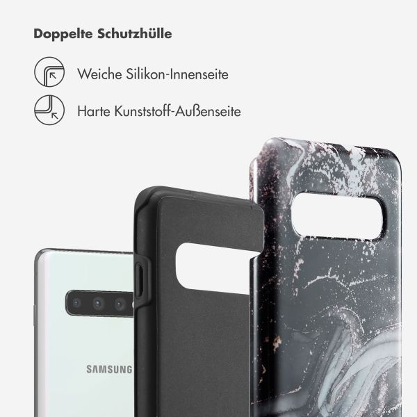 Selencia Vivid Back Cover Samsung Galaxy S10 - Chic Marble Black