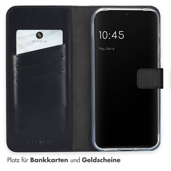 Selencia Echtleder Klapphülle Google Pixel 9 Pro XL - Schwarz