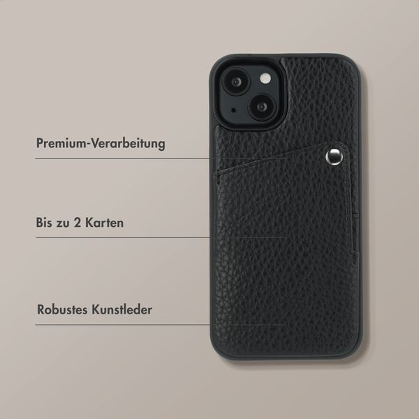 Selencia Riva Back Cover mit Kartenfach Apple iPhone 14 / 13 - Schwarz
