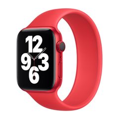Apple Silikon Solo Loop für das  Apple Watch | 38/40/41/42 mm - Größe 3 - (Product) Red