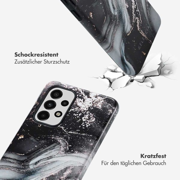 Selencia Vivid Tough Back Cover für das Samsung Galaxy A33 - Chic Marble Black