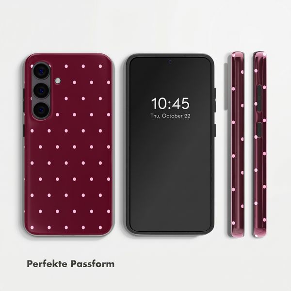 Selencia Vivid Back Cover Samsung Galaxy S24 - Happy Dots Burgundy