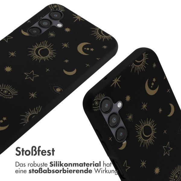 imoshion SilikonHülle design mit Band Samsung Galaxy A14 (5G/4G) - Sky Black