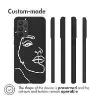 imoshion   Design Hülle für das Samsung Galaxy A33 - Line Art Woman Black 