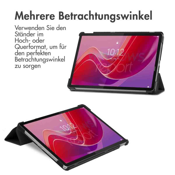 imoshion Trifold Hardcase Klapphülle für das Lenovo Tab M11 - Schwarz