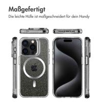 imoshion Klare Glitter-Rückschale mit MagSafe iPhone 15 Pro Max - Silber