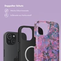 Selencia Vivid Rückabdeckung mit MagSafe Apple iPhone 15 - Fresh Paint Flower Orange