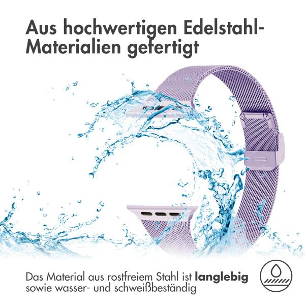imoshion Milanaise Faltarmband für Apple Watch Series 1 t/m 11 / SE / Ultra (44/45/46/49 mm) - Violett