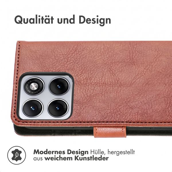 imoshion Luxuriöse Klapphülle Motorola Edge 70 Fusion - Braun