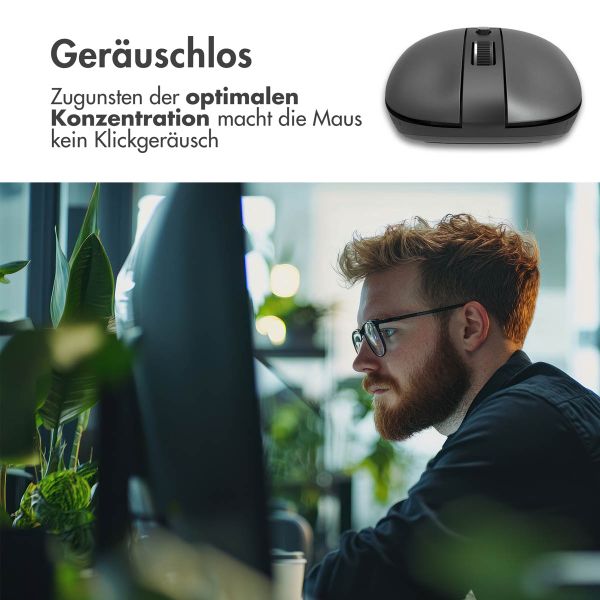 Accezz Kabellose Maus - Bluetooth / USB-A adapter - Grau